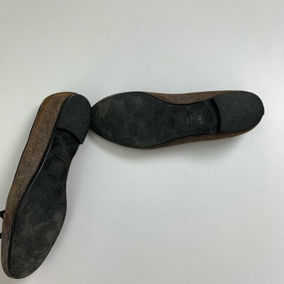BROWN’S Couture Women's METALLIC Bronze Sparkle Glitter Ballet Flats - Picture 5 of 6